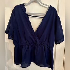 Shein 2xl blue blouse